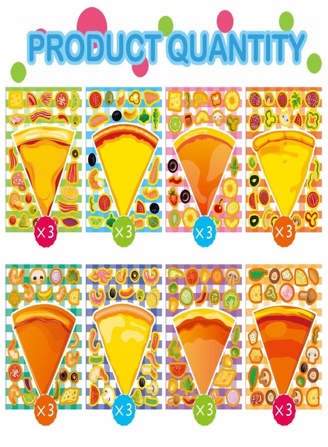 OTAITY 24 Sheets Make A Pizza Stickers for Kids, Make Your Own Stickers, Pizza Parties Cute Party Favors Decorations, DIY Arts Birthday Games Family Night - Image 4